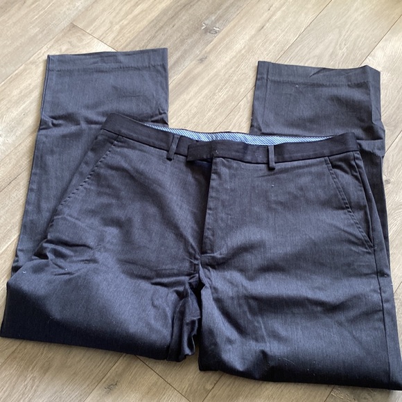 GAP straight fit flat front pant blue grey pant 38x32 - Picture 3 of 3